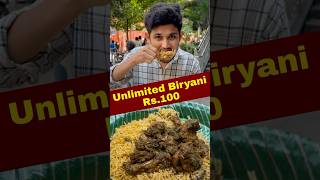 Ayite biryani point Rs100 Unlimited unlimitedbiryani hydfood hyderabad foodvlog trending [upl. by Heins167]