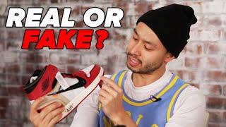 Sneakerheads Try To Spot The Fake Jordans [upl. by Ymrots]