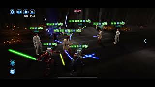 JMK wPlo level 9 datacron vs JMK wattacker datacron  SWGOH 5v5 Squad Arena trials [upl. by Pascale]