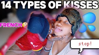 CRAZY TYPES OF KISSES🥵🤪I NEVER TRIED THIS BEFORE [upl. by Ococ826]