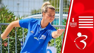 Demifinale du triplette PEYROT France vs BORIES France  International à pétanque de Palavas [upl. by Erl711]