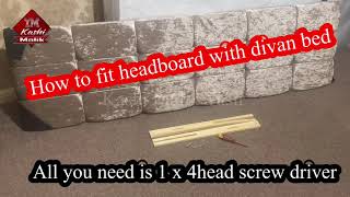 A Guide to headboard installation how to Attaching Fit Fix headboard fit Divan Bed double super king [upl. by Hanus]