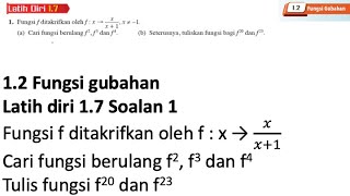 Latih diri 17 Soalan 1  12 Fungsi Gubahan  Bab 1 Fungsi Matematik Tambahan Tingkatan 4 [upl. by Odraude833]