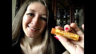 Review  Burts Bees Honey Lip Balm [upl. by Yatnohs]