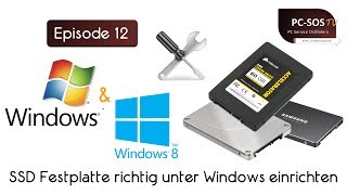 Wichtigste Einstellungen für SSD Festplatten unter Windows 7 amp 8  PC SOS TV [upl. by Lirbij567]