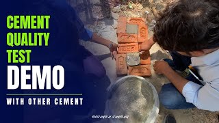 Cement Quality Test  Demo  with other cement JKLakshmiCementLimited [upl. by Jarrett]