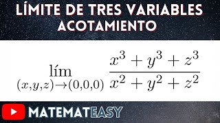 📌 Límites de Tres Variables  Acotamiento Mayoración o Estricción Ejercicio 3 [upl. by Ayrotal823]