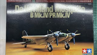 Tamiya De Havilland Mosquito B MkIVPR MkIV 172 Scale Model Aircraft [upl. by Nerrawed]