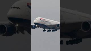 quotWHOA Watch This EPIC A380 British Airways LAND at Londons Heathrow✈😍 planesspotting london [upl. by Jabon854]