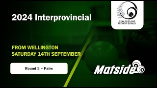 NZ Indoor Bowls 2024 Interprovincial – Round 3  Pairs  Counties v Manawatu [upl. by Hoehne]