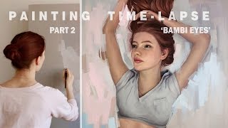 OIL PAINTING TIME LAPSE  Part 2  ‘Bambi Eyes’ [upl. by Irita]