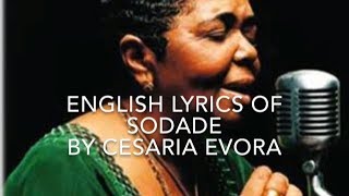 Cesaria Evora Sodade With English Lyrics [upl. by Demitria]