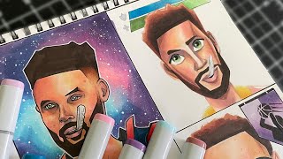 Steph Curry Illustrated In 5 CRAZY Art Styles 🔥 [upl. by Kieran5]