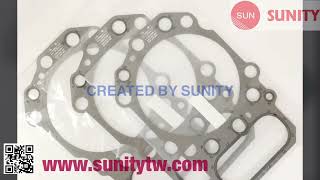 TAIWAN SUNITY  HEAD GASKET S6R S12R S16R OEM 3750132100 FOR MITSUBISHI PARTS [upl. by Everett]