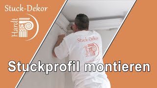 Montage Stuckleisten  Stuckprofile fachgerecht anbringen [upl. by Ciprian]