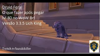 O que fazer após pegar lvl 80 no WoW Br versão 335 Druid Feral [upl. by Shere345]