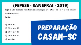 Preparação CASANSC Função de Segundo Grau Questão FEPESE  Matemática para Concursos [upl. by Verdha673]