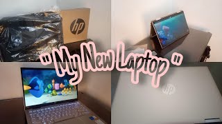 Laptop Unboxing  HP Pavilion X360 14 Convertible  Aesthetic [upl. by Genie]