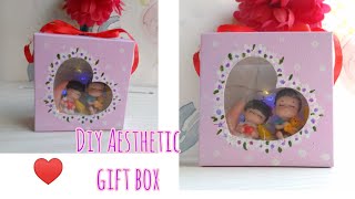 DIY GIFT BOX ll HOW TO MAKE CUTE AESTHETIC GIFT BOX diy teacher day gift ideas [upl. by Enait680]