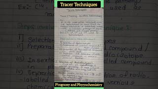 TRACER TECHNIQUES tracertechniques viralshorts pharmacognosy bpharma5sem ytshorts impquestions [upl. by Nayve633]