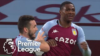 Kortney Hause heads 10man Aston Villa into 20 lead v Crystal Palace  Premier League  NBC Sports [upl. by Halihs]