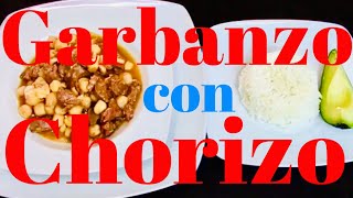 garbanzo con chorizo  como hacer garbanzos  garbanzos  elmundodelynda [upl. by Ahsehat]