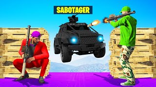 2 NOOBS vs Sabotager INSURGENT GTA 5 [upl. by Ollie]