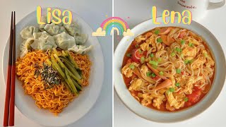 LISA OR LENA 🦋 Korean yummy foods ideas [upl. by Uaeb]