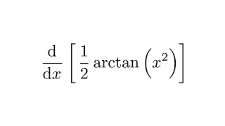 Derivative of 12arctanx2 [upl. by Pelagi125]