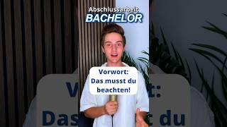 Das Vorwort deiner Abschlussarbeit student studium bachelorarbeit [upl. by Alpers]