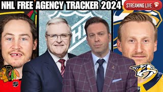 LIVE 2024 NHL Free Agency Tracker LIVE STREAM  Stamkos and Marchessault to Nashville [upl. by Yrallih357]