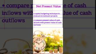 NPV Capital Budgeting Technique Net Present Value Financial Management Investment Decisions [upl. by Gerg208]