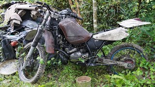 Yamaha DT230 Lanza Motorcycle full restoration [upl. by Mariette]