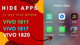 how to hide apps in vivo  vivo ke mobile me app hide kaise Kare  how to hide app in vivo 1820 etc [upl. by Nerraf392]