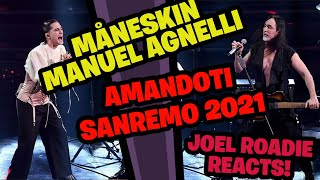 Måneskin Manuel Agnelli  Amandoti Sanremo 2021  Roadie Reaction [upl. by Adierf]