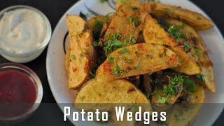 Chilli Garlic Wedges  क्रिस्पी आलू  Crispy Potato Wedges  Easy Potato Snack  Crispy Aloo [upl. by Naji697]