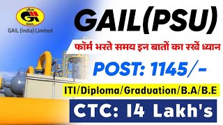 GAIL Junior Engineer Recruitment 2024  GAIL Junior Engineer Apply Online 2024  PSU Latest Job [upl. by Ameerak819]