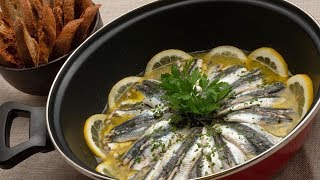 Receta de anchoas al limón  Karlos Arguiñano [upl. by Enirak]