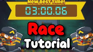 BTD6 Race Tutorial  with Written Guide Haunting the Bloons [upl. by Jentoft]