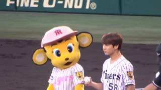 BTS JUNGKOOK THROWING THE OPENING PITCH AT BASEBALL GAME JAPAN FOR THE FIRST TIME [upl. by Mello]