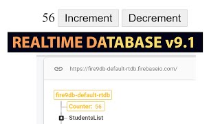 IncrementDecrement Function with Firebase v91 Realtime Database using JavaScript [upl. by Enitsud]