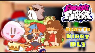 Kirbys Dream Land 3  Fnf React To Kirbys Melody Mayhem V1 amp Ending Cutscenes [upl. by Kneeland]