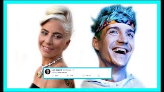 Lady Gaga DISSES Ninja on Twitter Proof Included [upl. by Attenov799]