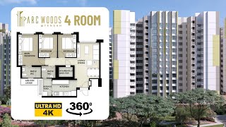 Parc Woods  Tengah 4room Virtual Tour  2021 Feb Tengah BTO  VR 360 4K [upl. by Ecnaret436]