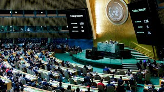 The moment the UN votes to reject Trump’s position on Jerusalem [upl. by Enelrac]