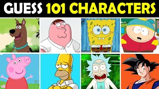 Guess the 101 Cartoon Characters [upl. by Albarran]