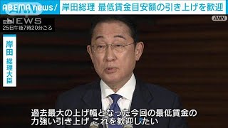 【最低賃金】過去最大「50円↑」目安 岸田総理「力強い引き上げ 歓迎したい」2024年7月25日 [upl. by Eladnor]