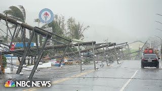 Typhoon Koinu pummels Taiwan with recordbreaking winds [upl. by Abby]