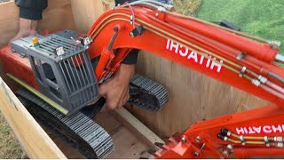 Unboxing HITACHI 112 Hydraulic RC Excavator [upl. by Rhpotsirhc966]