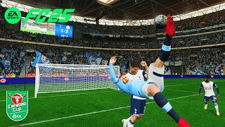 Tottenham Spurs Vs Manchester City Ft Haaland De Bruyne  Carabao Cup  Full Match  FC 24 [upl. by Nairdad]